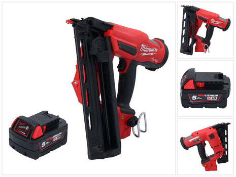 Clavadora a batería Milwaukee M18 FN16GA-501 18 V 32 - 64 mm sin escobillas + 1x batería 5,0 Ah - sin cargador