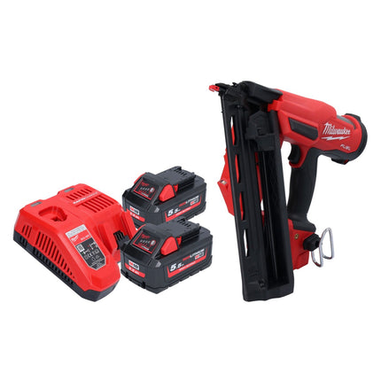 Milwaukee M18 FN16GA-552 cloueur sans fil 18 V 32 - 64 mm Brushless + 2x batterie 5,5 Ah + kit chargeur