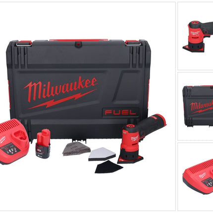 Meuleuse à pointes sur batterie Milwaukee M12 FDSS-201X 12 V 88,8 x 63,5 mm sans balais + 1x batterie 2,0 Ah + chargeur + boîtier HD