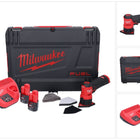 Meuleuse à pointes sur batterie Milwaukee M12 FDSS-202X 12 V 88,8 x 63,5 mm sans balais + 2x batterie 2,0 Ah + chargeur + boîtier HD