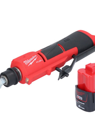 Milwaukee M12 FTB-201 Ponceuse à pneu sans fil 12 V 7/16'' Hex Brushless + 1x batterie 2,0 Ah - sans chargeur