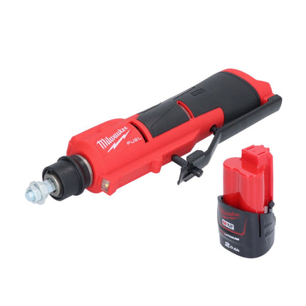 Milwaukee M12 FTB-201 Ponceuse à pneu sans fil 12 V 7/16'' Hex Brushless + 1x batterie 2,0 Ah - sans chargeur