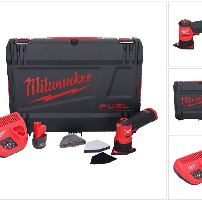 Meuleuse à pointes sur batterie Milwaukee M12 FDSS-251X 12 V 88,8 x 63,5 mm sans balais + 1x batterie 2,5 Ah + chargeur + boîtier HD