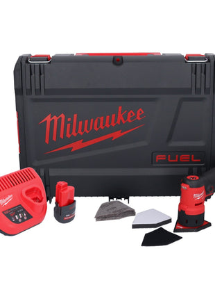 Amoladora puntual a batería Milwaukee M12 FDSS-251X 12 V 88,8 x 63,5 mm sin escobillas + 1x batería 2,5 Ah + cargador + caja HD