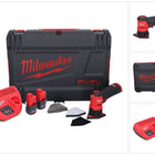 Meuleuse à pointes sur batterie Milwaukee M12 FDSS-252X 12 V 88,8 x 63,5 mm sans balais + 2x batterie 2,5 Ah + chargeur + boîtier HD