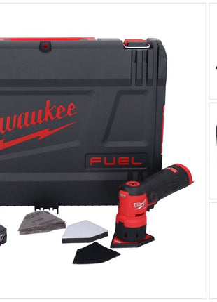 Amoladora puntual a batería Milwaukee M12 FDSS-401X 12 V 88,8 x 63,5 mm sin escobillas + 1x batería 4,0 Ah + caja HD - sin cargador