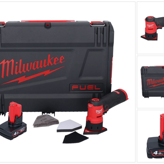Meuleuse à pointes sur batterie Milwaukee M12 FDSS-401X 12 V 88,8 x 63,5 mm sans balais + 1x batterie 4,0 Ah + boîtier HD - sans chargeur