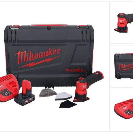 Meuleuse à pointes sur batterie Milwaukee M12 FDSS-401X 12 V 88,8 x 63,5 mm sans balais + 1x batterie 4,0 Ah + chargeur + boîtier HD