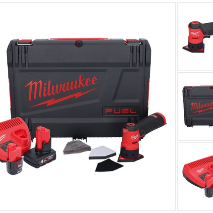 Meuleuse à pointes sur batterie Milwaukee M12 FDSS-422X 12 V 88,8 x 63,5 mm (4933479681) sans balais + 1x batterie 2,0 Ah + 1x batterie 4,0 Ah + chargeur + boîtier HD