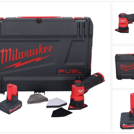 Meuleuse à pointes sur batterie Milwaukee M12 FDSS-501X 12 V 88,8 x 63,5 mm sans balais + 1x batterie 5,0 Ah + boîtier HD - sans chargeur