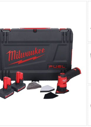 Milwaukee M12 FDSS-502X Akku Punktschleifer 12 V 88,8 x 63,5 mm Brushless + 2x Akku 5,0 Ah + Ladegerät + HD-Box