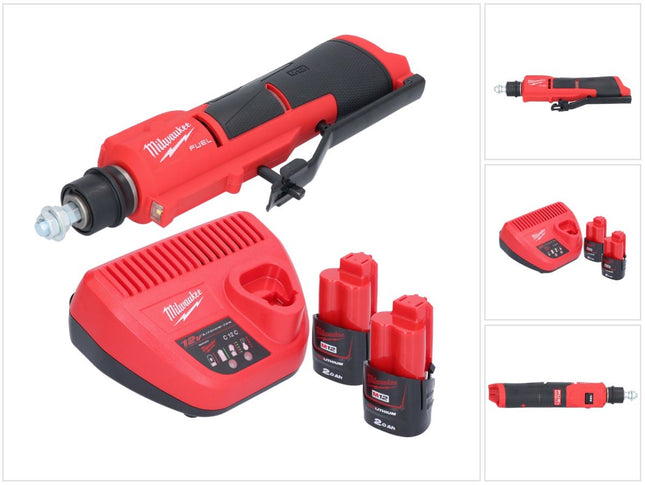 Milwaukee M12 FTB-202 Gommeuse de pneus sans fil 12 V 7/16" Hex Brushless + 2x batterie 2,0 Ah + chargeur