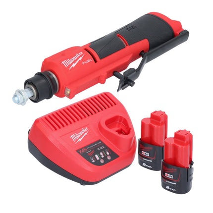 Milwaukee M12 FTB-202 Gommeuse de pneus sans fil 12 V 7/16" Hex Brushless + 2x batterie 2,0 Ah + chargeur