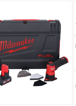 Meuleuse à pointes sur batterie Milwaukee M12 FDSS-601X 12 V 88,8 x 63,5 mm sans balais + 1x batterie 6,0 Ah + chargeur + boîtier HD