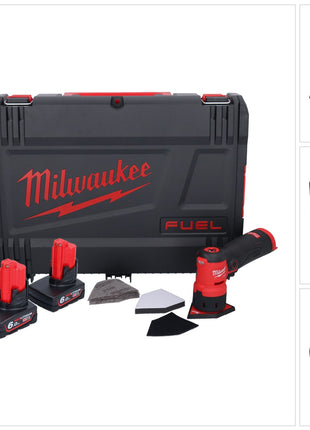 Milwaukee M12 FDSS-602X Akku Punktschleifer 12 V 88,8 x 63,5 mm Brushless + 2x Akku 6,0 Ah + Ladegerät + HD-Box