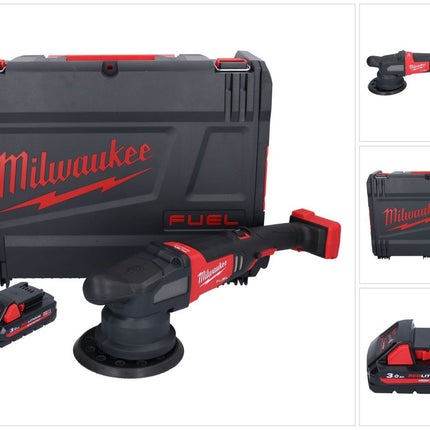Polisseuse excentrique sur batterie Milwaukee M18 FROP21-301X 18 V 150 mm brushless + 1x batterie 3,0 Ah + boîtier HD - sans chargeur
