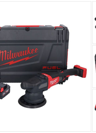 Polisseuse excentrique sur batterie Milwaukee M18 FROP21-501X 18 V 150 mm brushless + 1x batterie 5,0 Ah + chargeur + boîtier HD