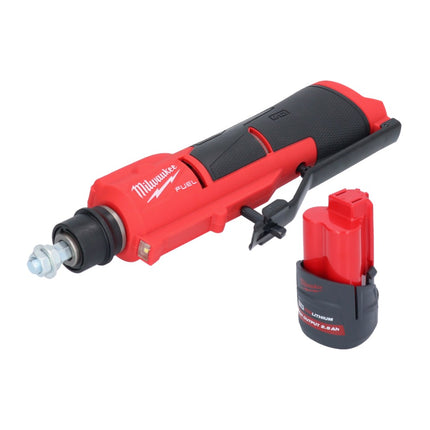 Milwaukee M12 FTB-251 Ponceuse à pneu sans fil 12 V 7/16'' Hex Brushless + 1x batterie 2,5 Ah - sans chargeur