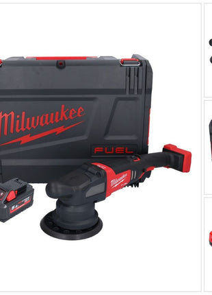 Milwaukee M18 FROP21-551X Akumulatorowa polerka mimośrodowa 18 V 150 mm bezszczotkowa + 1x akumulator 5,5 Ah + ładowarka + pudełko HD