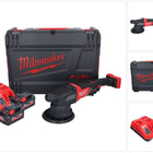 Polisseuse excentrique sur batterie Milwaukee M18 FROP21-552X 18 V 150 mm brushless + 2x batteries 5,5 Ah + chargeur + boîtier HD