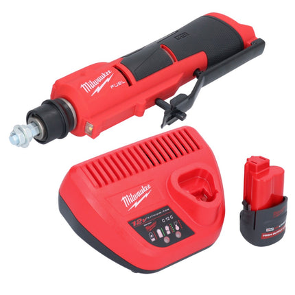 Milwaukee M12 FTB-251 Ponceuse à pneu sans fil 12 V 7/16" Hex Brushless + 1x batterie 2,5 Ah + chargeur