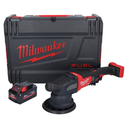 Polisseuse excentrique sur batterie Milwaukee M18 FROP21-801X 18 V 150 mm brushless + 1x batterie 8,0 Ah + boîtier HD - sans chargeur