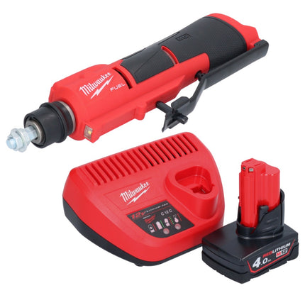 Milwaukee M12 FTB-401 Ponceuse à pneu sans fil 12 V 7/16'' Hex Brushless + 1x batterie 4.0 Ah + chargeur
