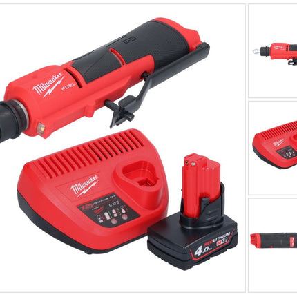 Milwaukee M12 FTB-401 Ponceuse à pneu sans fil 12 V 7/16'' Hex Brushless + 1x batterie 4.0 Ah + chargeur