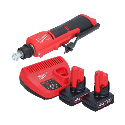 Milwaukee M12 FTB-402 Ponceuse à pneu sans fil 12 V 7/16'' Hex Brushless + 2x batterie 4,0 Ah + chargeur