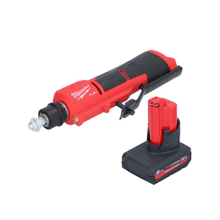 Milwaukee M12 FTB-501 Ponceuse à pneu sans fil 12 V 7/16'' Hex Brushless + 1x batterie 5,0 Ah - sans chargeur