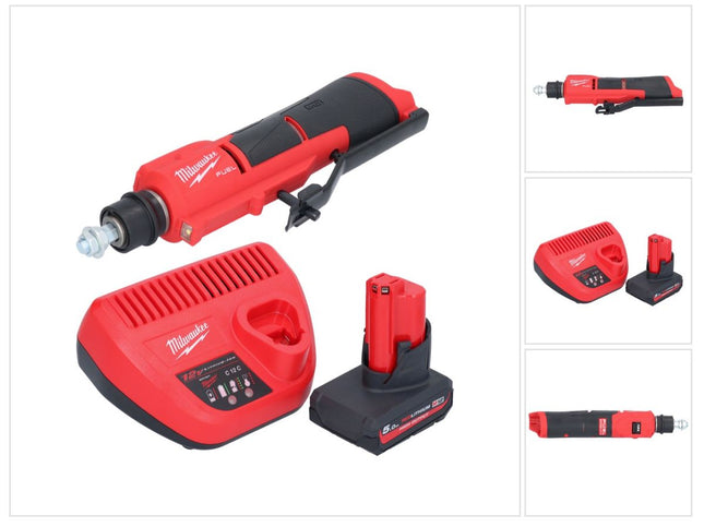 Milwaukee M12 FTB-501 Outil de crevaison sans fil 12 V 7/16" Hex Brushless + 1x batterie 5,0 Ah + chargeur