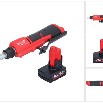 Milwaukee M12 FTB-601 Ponceuse à pneu sans fil 12 V 7/16'' Hex Brushless + 1x batterie 6,0 Ah - sans chargeur