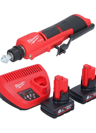 Milwaukee M12 FTB-602 desbastadora de neumáticos a batería 12 V 7/16" Hex Brushless + 2x batería + cargador