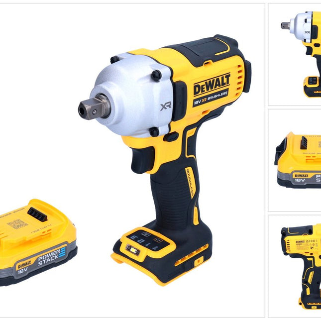 DeWalt DCF 892 N Clé à choc sans fil 18 V 812 Nm 1/2'' Brushless + 1x batterie Powerstack 1,7 Ah - sans chargeur