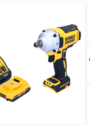 DeWalt DCF 892 D1 Clé à choc sans fil 18 V 812 Nm 1/2" Brushless + 1x batterie 2,0 Ah + chargeur