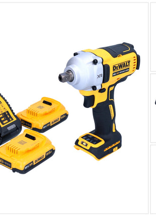 DeWalt DCF 892 D2 Clé à choc sans fil 18 V 812 Nm 1/2" Brushless + 2x batterie 2,0 Ah + chargeur