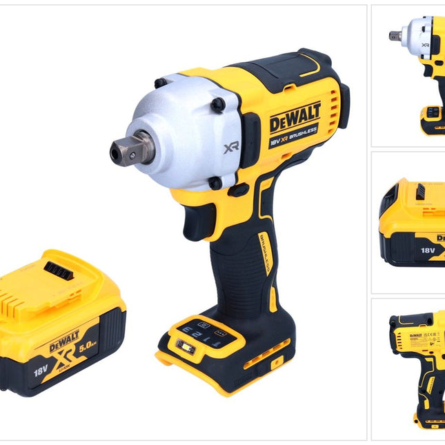 DeWalt DCF 892 N Clé à choc sans fil 18 V 812 Nm 1/2'' Brushless + 1x batterie 5,0 Ah - sans chargeur