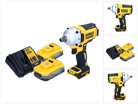 DeWalt DCF 892 H2 Clé à choc 18 V 812 Nm 1/2'' Brushless + 2x Powerstack batterie 5,0 Ah + chargeur