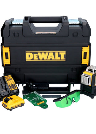 Dewalt DCE 089 D1G laser multilignes sans fil 12 V 3x 360 grn + 1x batterie 2,0 Ah + chargeur + TSTAK