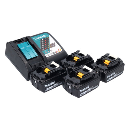 Makita DHP 484 T4JB Perceuse-visseuse à percussion sans fil 18 V 54 Nm Brushless noir + 4x batterie 5,0 Ah + chargeur + Makpac