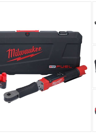 Clé dynamométrique numérique sur batterie Milwaukee M12 ONEFTR12-201C 12 V 1/2" 203,4 Nm (4933464970) sans balais + 1x batterie 2,0 Ah + chargeur + coffret