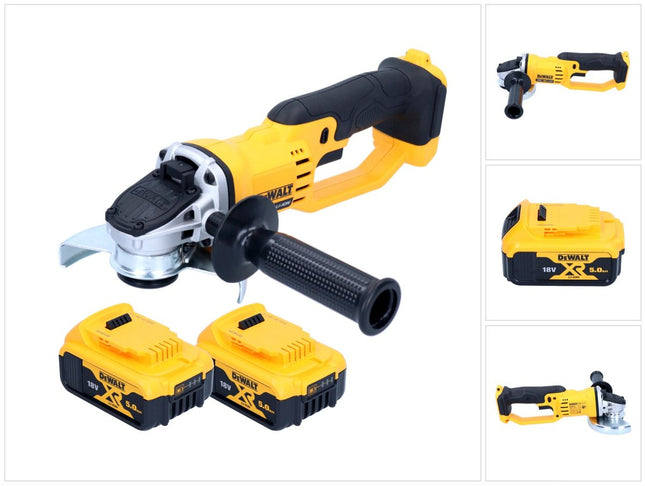 DeWalt DCG 412 N Meuleuse d'angle sans fil 18 V 125 mm + 2x batterie 5,0 Ah - sans chargeur
