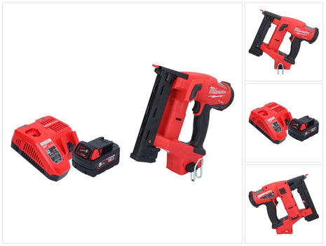 Milwaukee M18 FNCS18GS-501X agrafeuse sans fil 18 V 9,5 - 38 mm sans balai + 1x batterie 5,0 Ah + chargeur + boîte HD