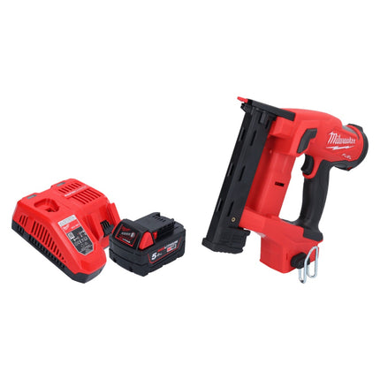 Milwaukee M18 FNCS18GS-501X agrafeuse sans fil 18 V 9,5 - 38 mm sans balai + 1x batterie 5,0 Ah + chargeur + boîte HD