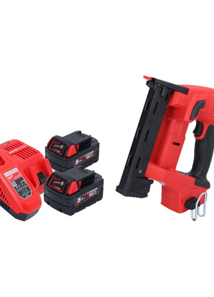 Grapadora de batería Milwaukee M18 FNCS18GS-502X 18 V 9,5 - 38 mm sin escobillas + 2x batería 5,0 Ah + cargador + caja HD