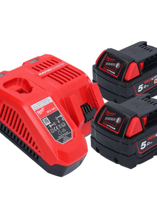 Milwaukee M18 FNCS18GS-502X agrafeuse sans fil 18 V 9,5 - 38 mm sans balai + 2x batterie 5,0 Ah + chargeur + boîte HD