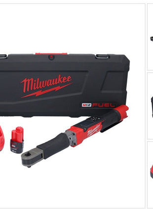 Clé dynamométrique numérique à batterie Milwaukee M12 ONEFTR38-201C 12 V 135,6 Nm 3/8″ ( 4933464967 ) brushless + 1x batterie 2,0 Ah + chargeur + coffret