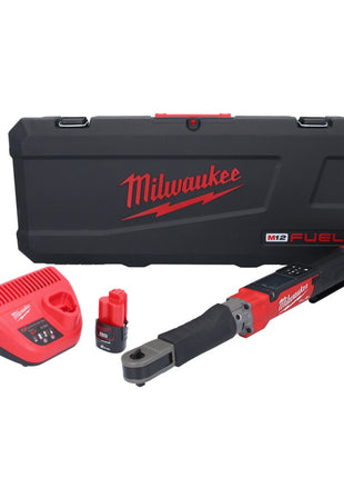 Clé dynamométrique numérique à batterie Milwaukee M12 ONEFTR38-201C 12 V 135,6 Nm 3/8″ ( 4933464967 ) brushless + 1x batterie 2,0 Ah + chargeur + coffret