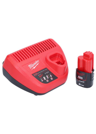 Clé dynamométrique numérique à batterie Milwaukee M12 ONEFTR38-201C 12 V 135,6 Nm 3/8″ ( 4933464967 ) brushless + 1x batterie 2,0 Ah + chargeur + coffret