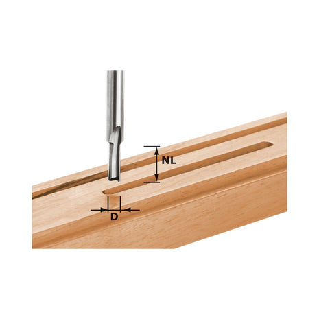 Fresa ranuradora Festool HW S8 D7/17 7 x 17 x 55 x 8 mm (490956) para fresadora OF 900, OF 1000, OF 1010, OF 1010 R, OF 1400, OF 2000, OF 2200